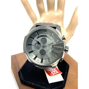 Diesel Men's Watch DZ4282 Quartz Chronograph Gray Dial Gunmetal Steel 52mm